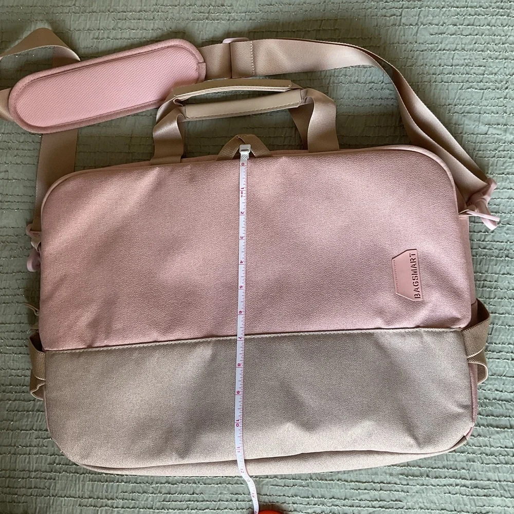 BAGSMART Pink Laptop Bag 15”-17” Work Travel Briefcase Messenger Organize New